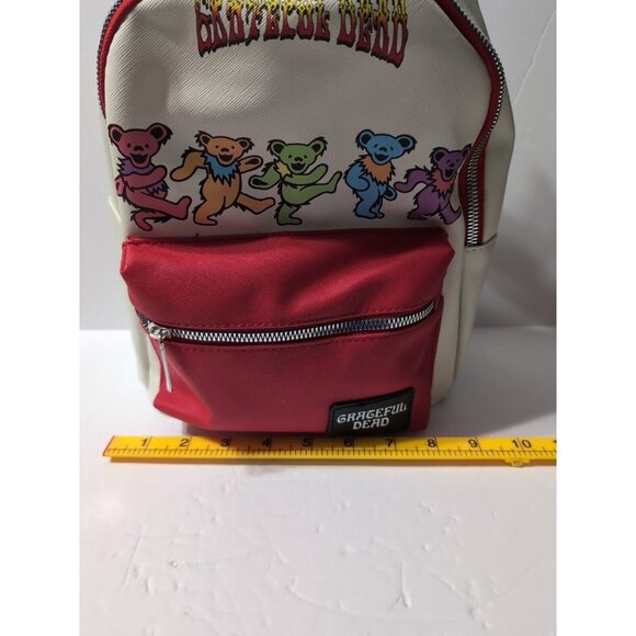 Grateful Dead Mini Backpack White/Red Straps Dancing Bears Pattern & Logo NWT - Picture 11 of 12